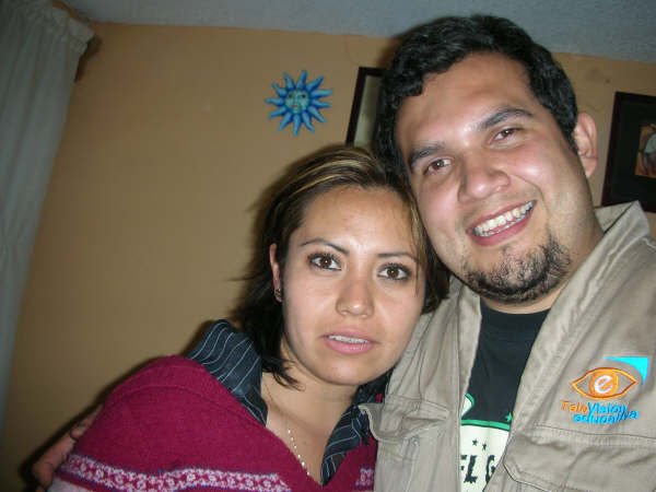 Sergio y GAby, en mi casa...
