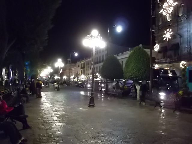 El centro de noche...